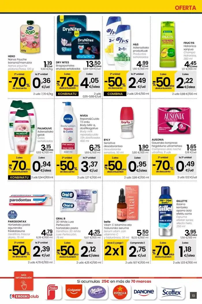 Catálogo de AUKERA OFERTA SUPERMERKATUAK EROSKI 10 de abril al 29 de abril 2025 - Página 19