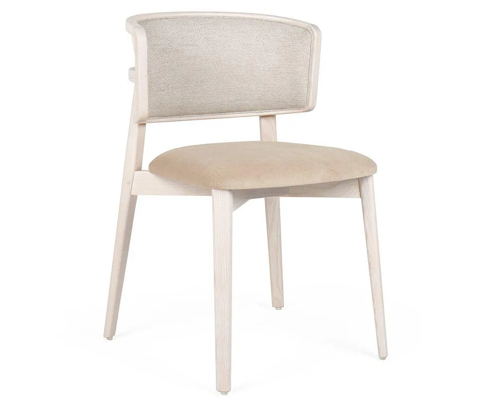 Silla fresno tapizada Cofee