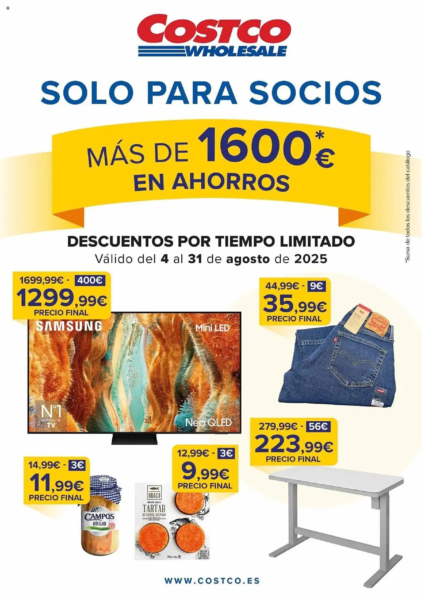 Catálogo de Folleto Costco 4 de agosto al 31 de agosto 2025 - Página 1