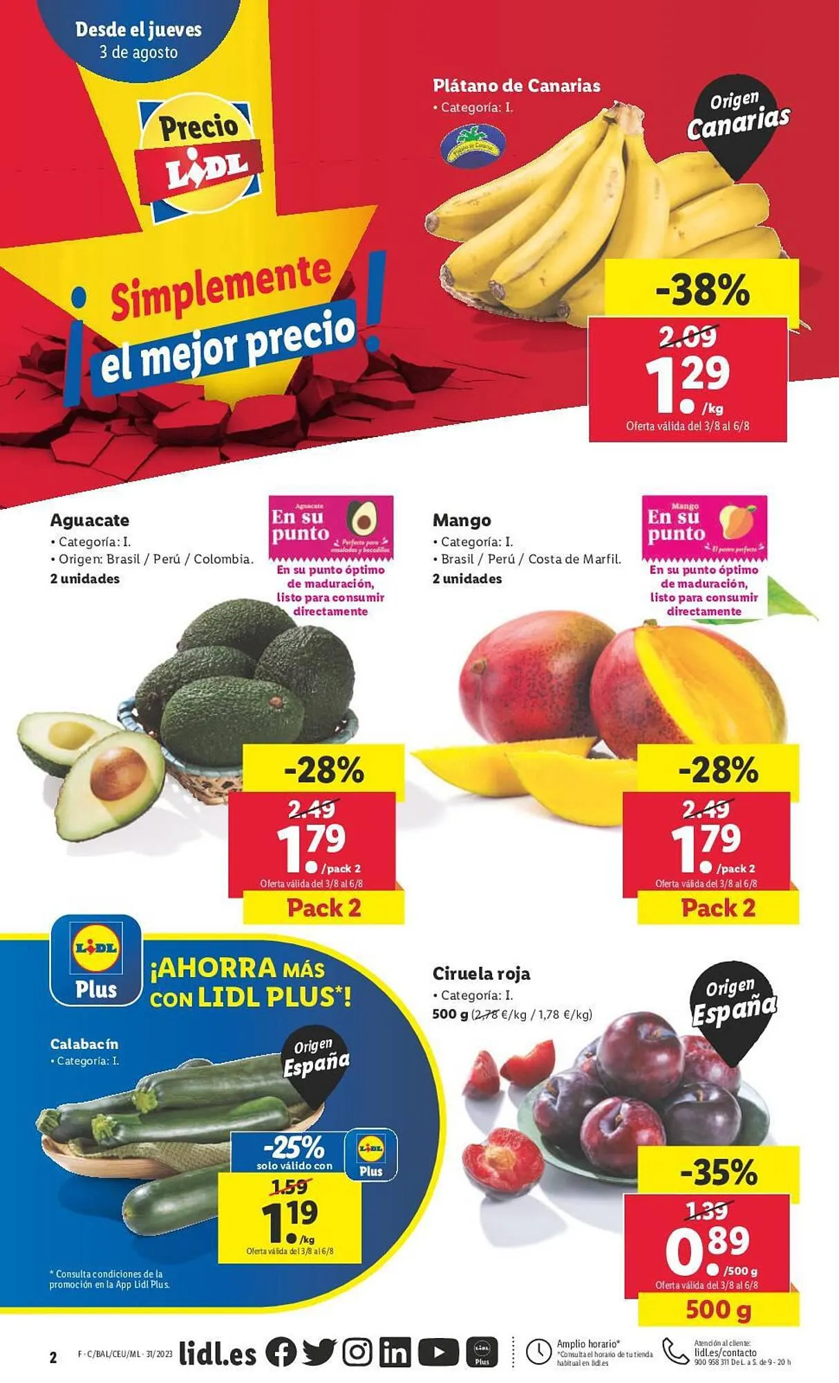 Catálogo de Folleto Lidl 3 de agosto al 9 de agosto 2023 - Página 2