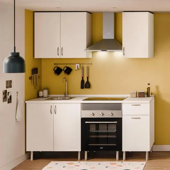 Composición de cocina BASIC blanco 2 Altos - 1.8 m