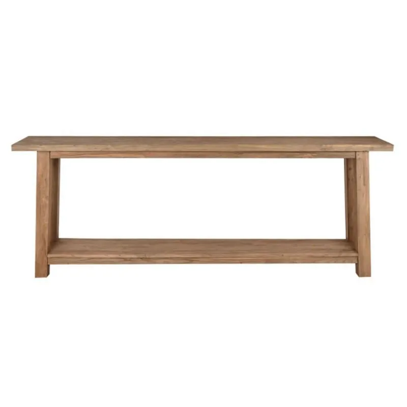 Recycled teak wood console 240cm