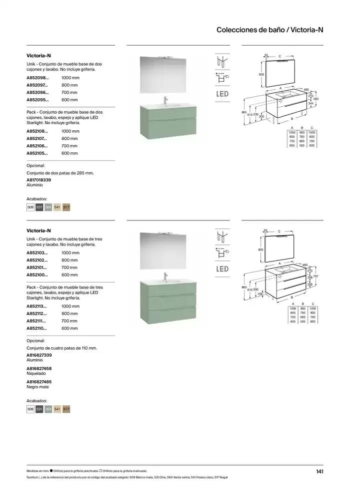Catálogo de Colecciones de Baño, Muebles y Accesorios 9 de enero al 31 de diciembre 2025 - Página 143