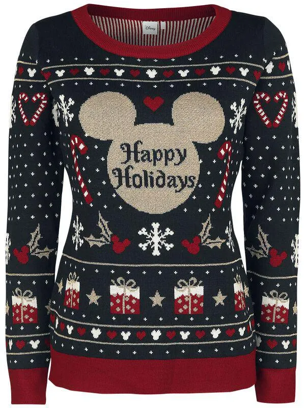 Happy Holidays | Christmas jumper | multicolore | Minnie & Topolino