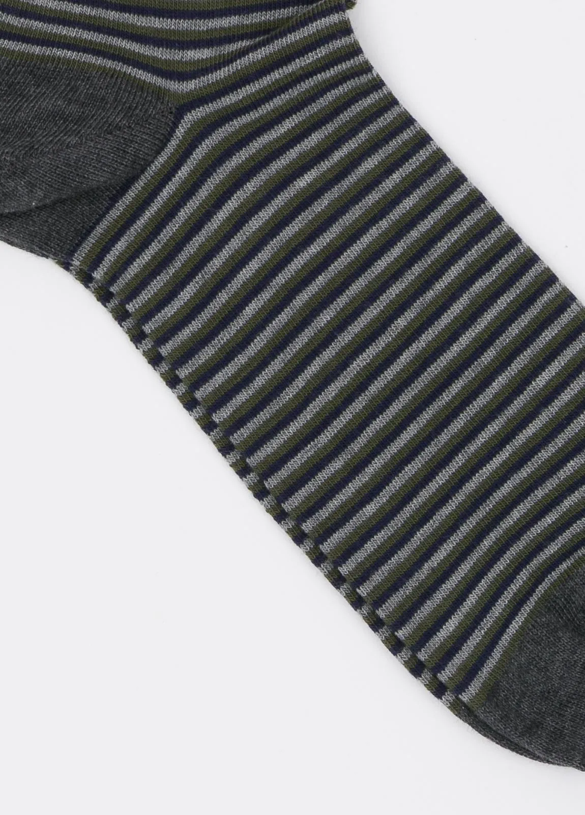 Calcetín FUREST COLECCIÓN corto rayas gris