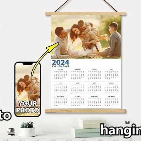 calendario personalizado 2024 lienzo de arte de pared calendario personalizado 2024, calendario personalizado