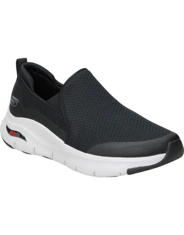 Zapatillas color negro de arch fit SKECHERS 232043-bkw