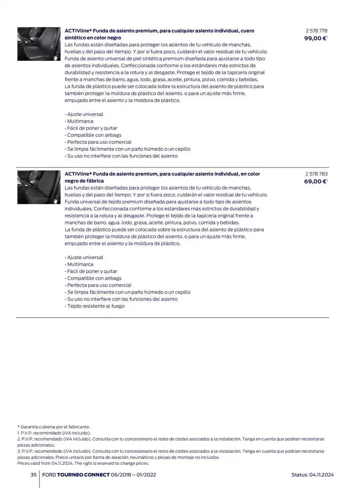 Catálogo de Ford de accesorios Tourneo Connect 13 de noviembre al 13 de noviembre 2025 - Página 35