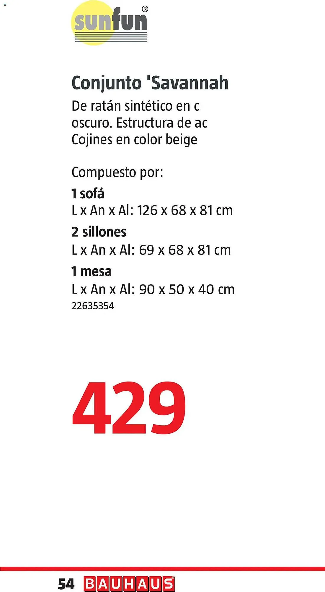 Catálogo de Catálogo Bauhaus 16 de marzo al 17 de abril 2026 - Página 54