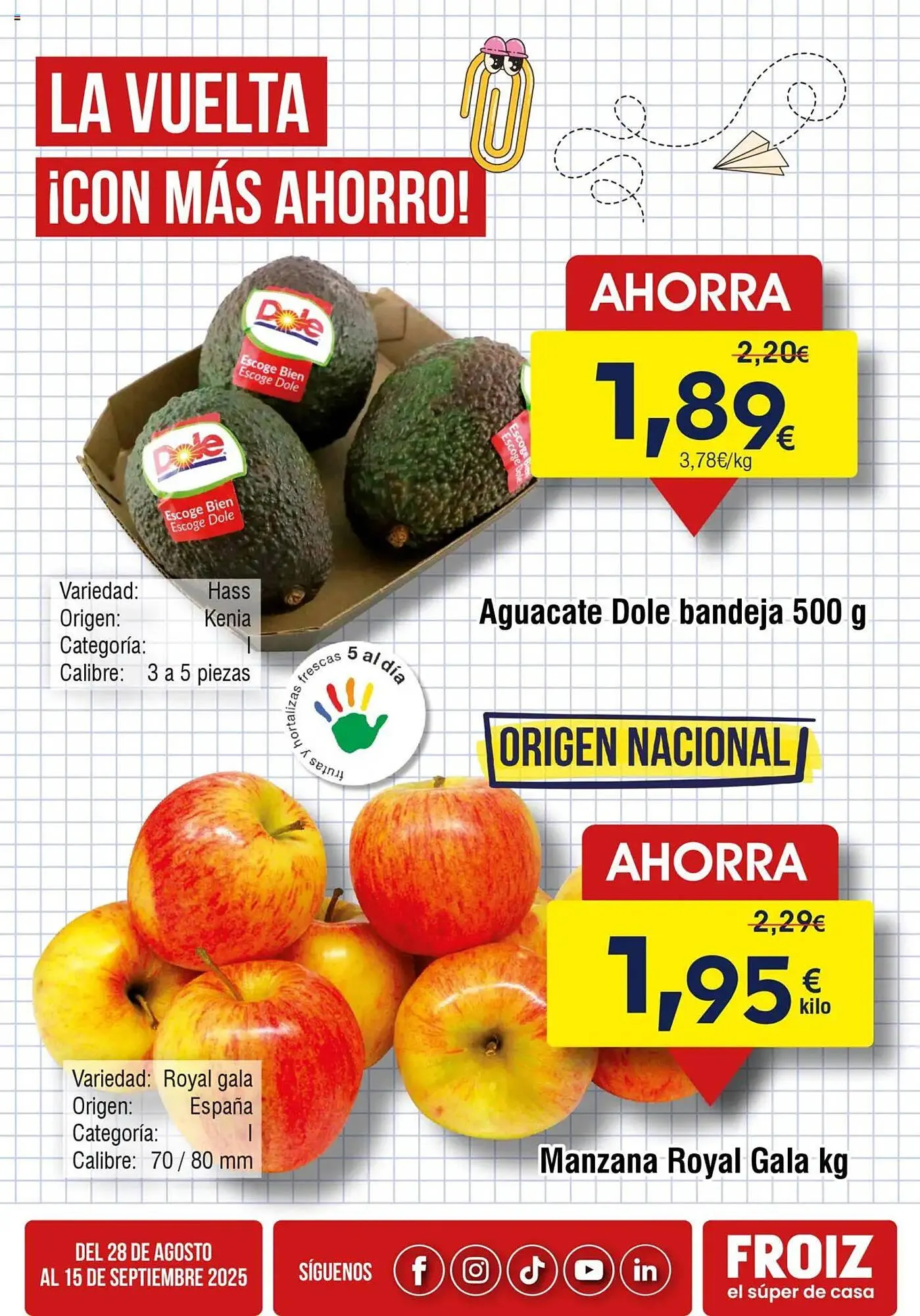 Catálogo de Folleto FROIZ 1 de septiembre al 7 de septiembre 2025 - Página 1