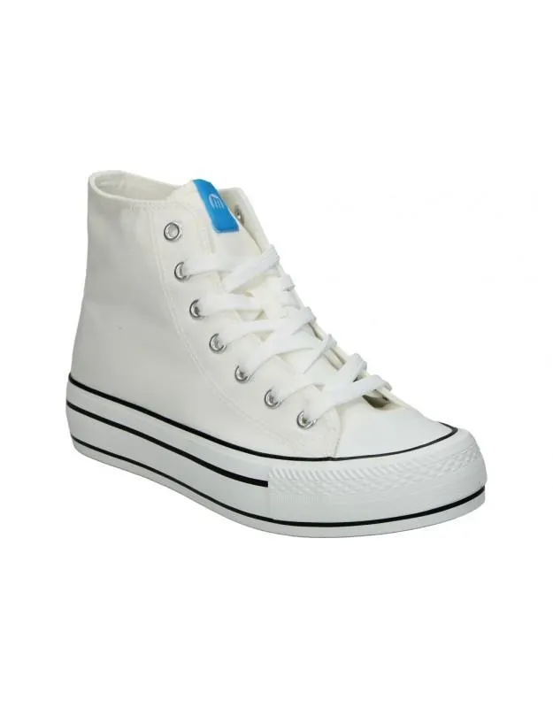 Zapatillas altas blancas con plataforma Mustang 60172