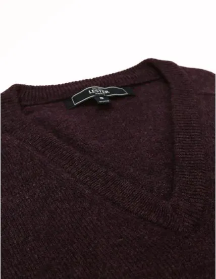Jersey lana pico Burdeos
