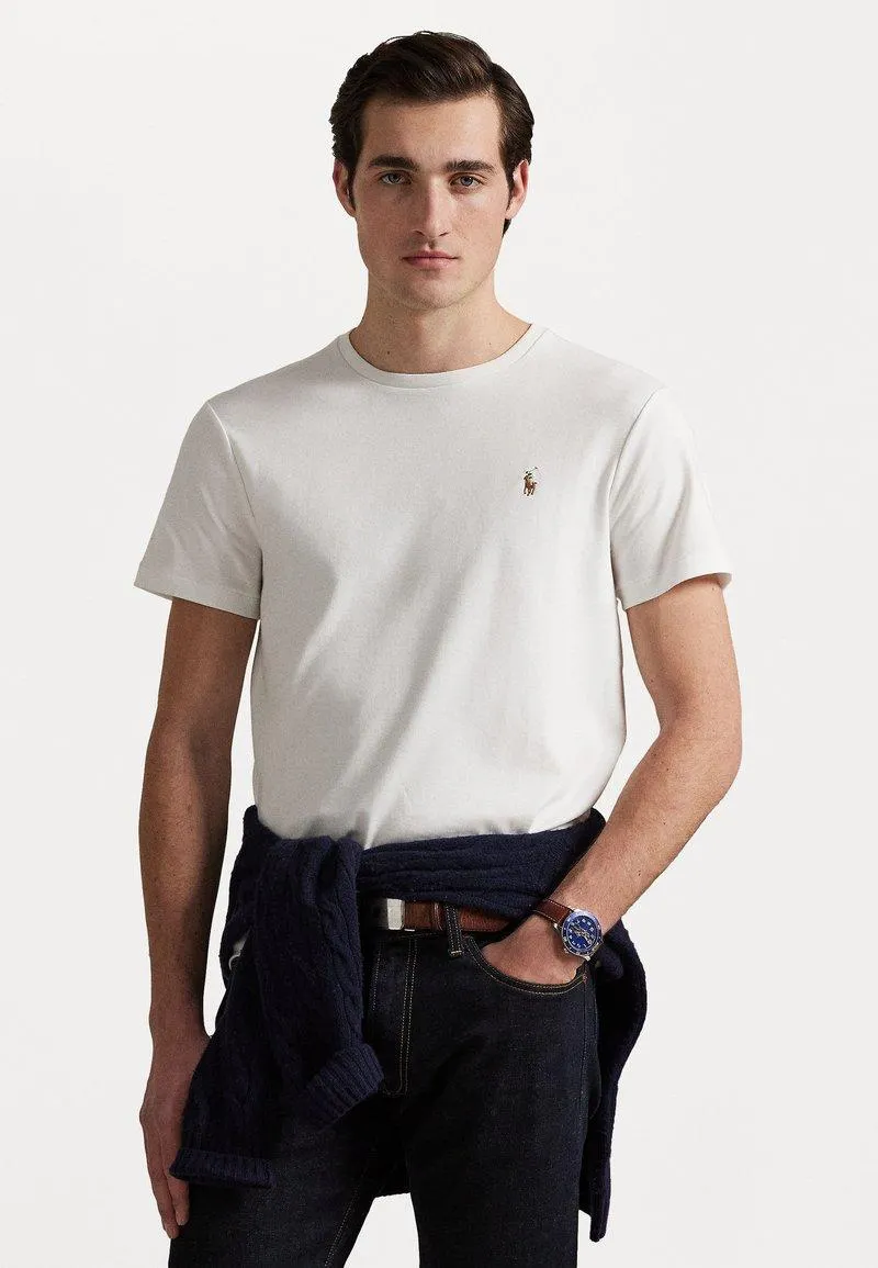 CUSTOM SLIM FIT SOFT COTTON T-SHIRT - Camiseta básica - white