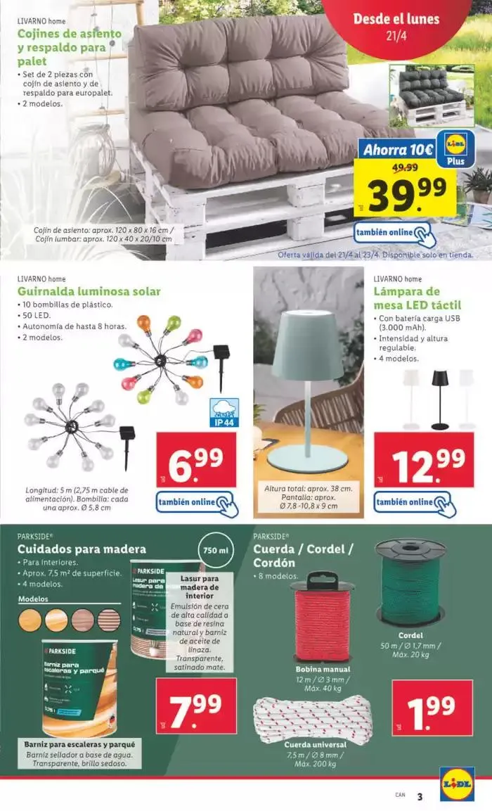 Catálogo de ¡Bazar Lidl! Ofertas válidas del 21/04 al 27/04 21 de abril al 27 de abril 2025 - Página 3