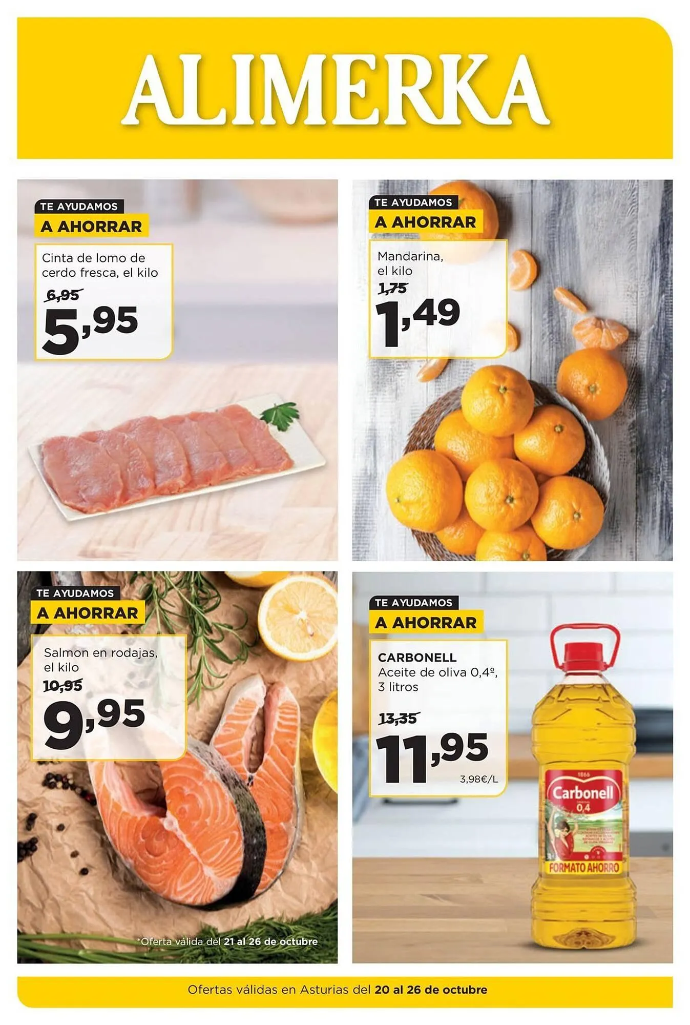 Catálogo de Folleto Alimerka 20 de octubre al 26 de octubre 2025 - Página 1