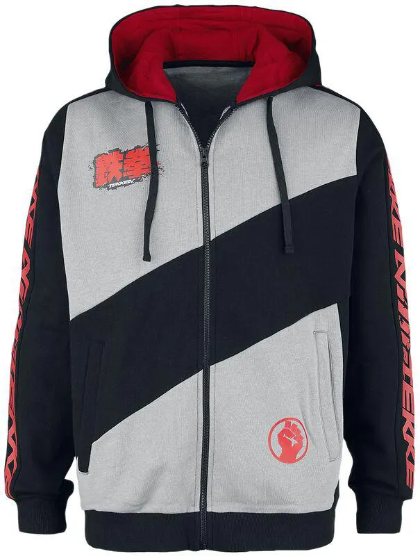 "Tekken FIGHT!" Capucha con cremallera multicolor