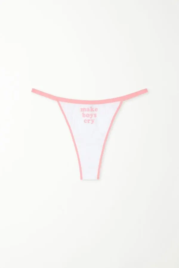 Brasiliano con Fianchetto Tanga in Cotone con Stampa