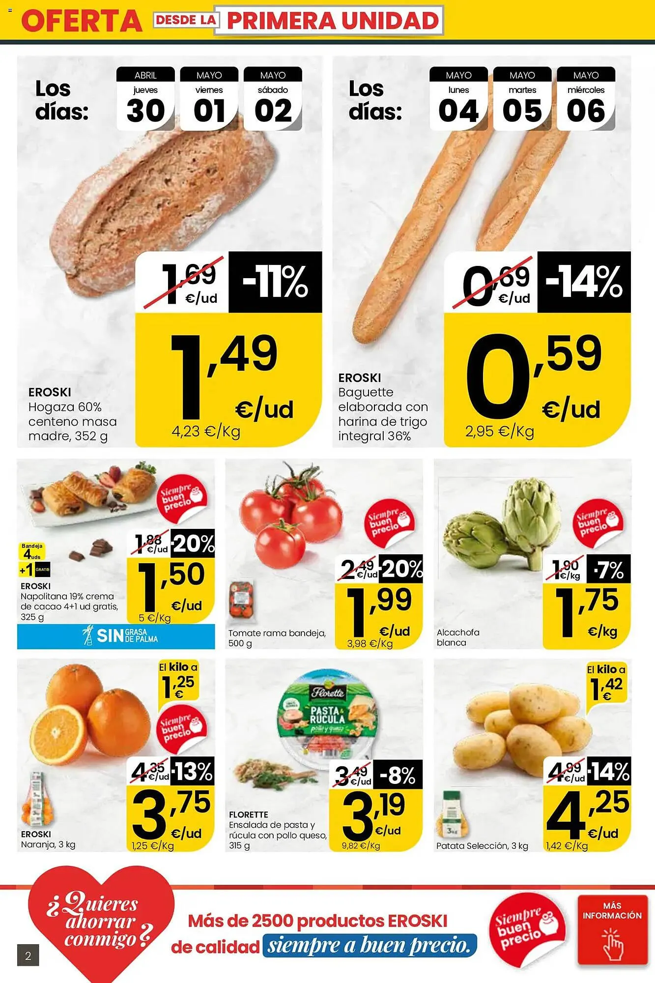 Catálogo de Folleto Eroski 30 de abril al 13 de mayo 2026 - Página 2