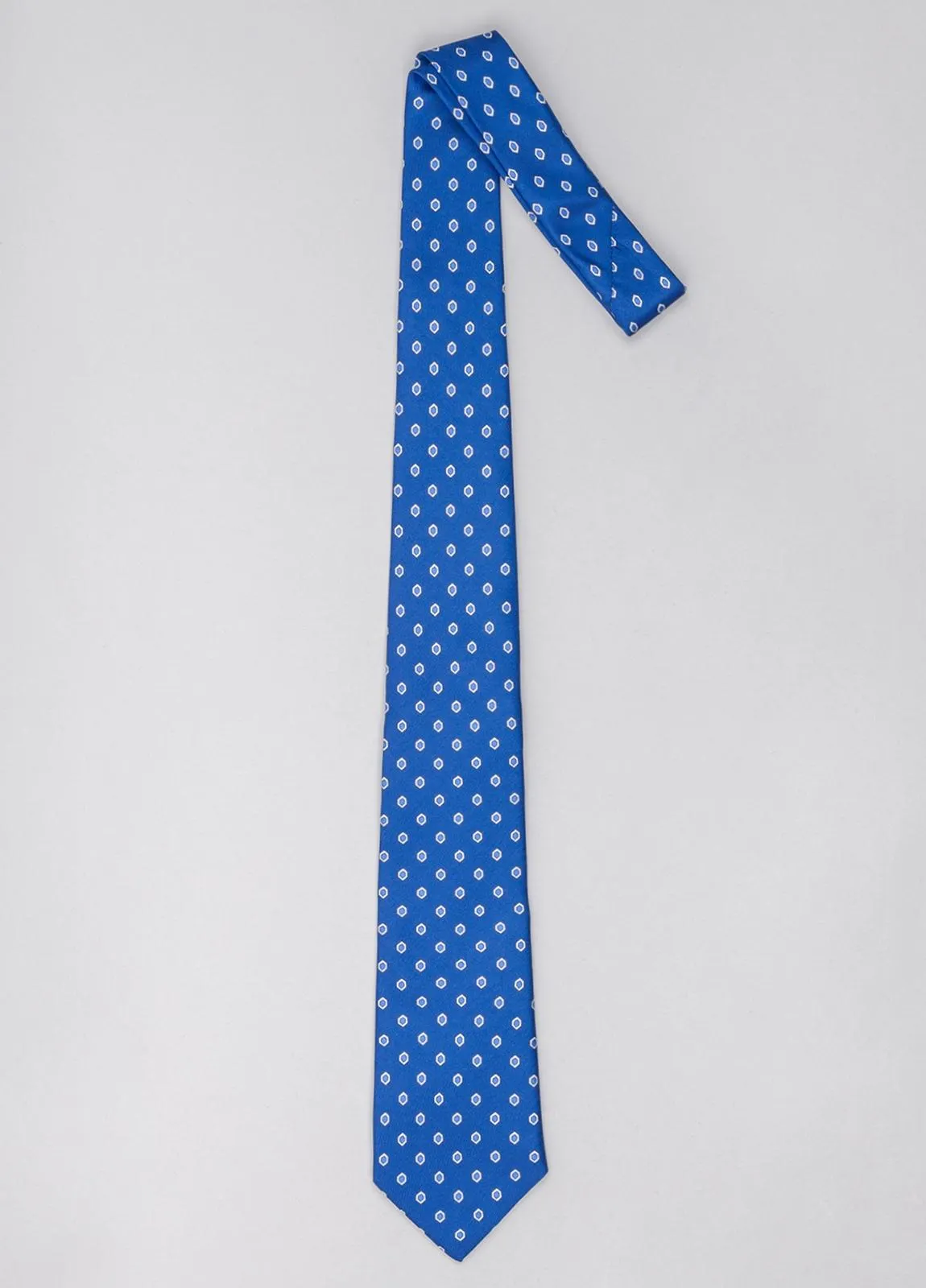 Corbata FUREST COLECCIÓN color azul tinta con dibujo geométrico