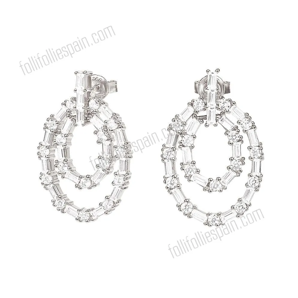 Folli Follie Moda Pendientes Plata Essentials en promoción