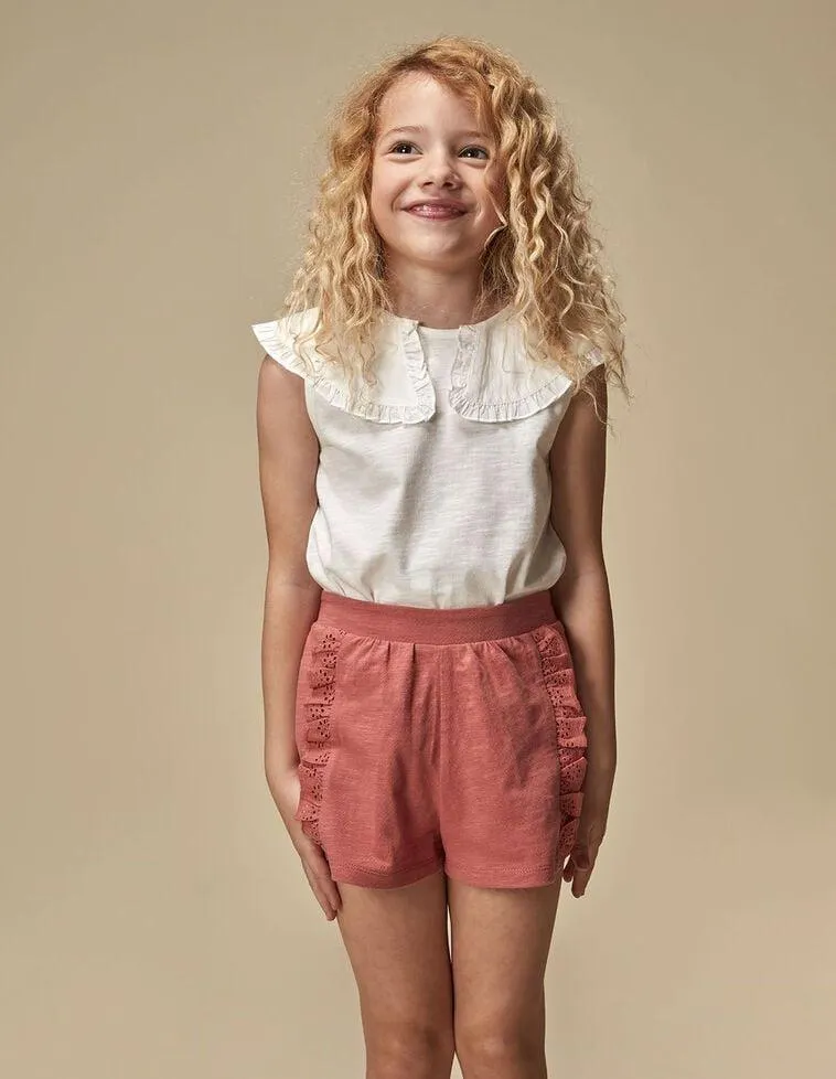 Camiseta de punto bobo blanco