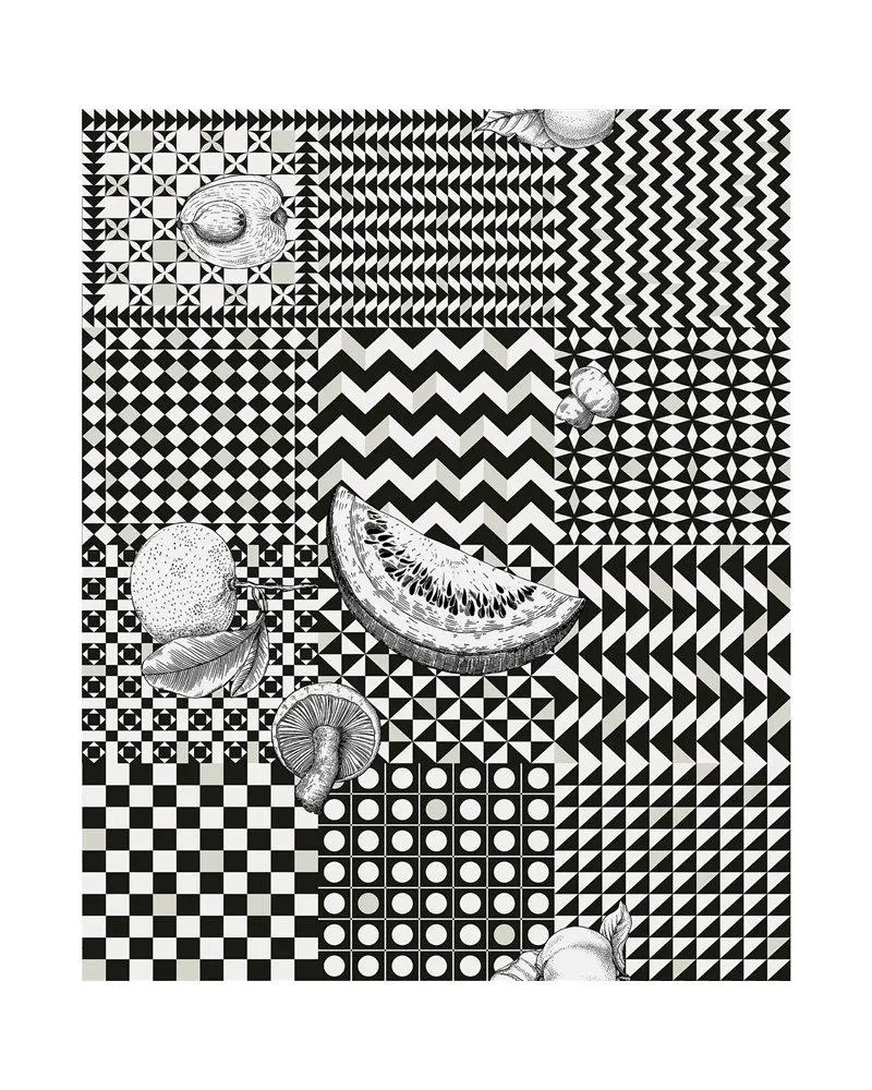 Frutta e Geometrico Black & White 123-6030