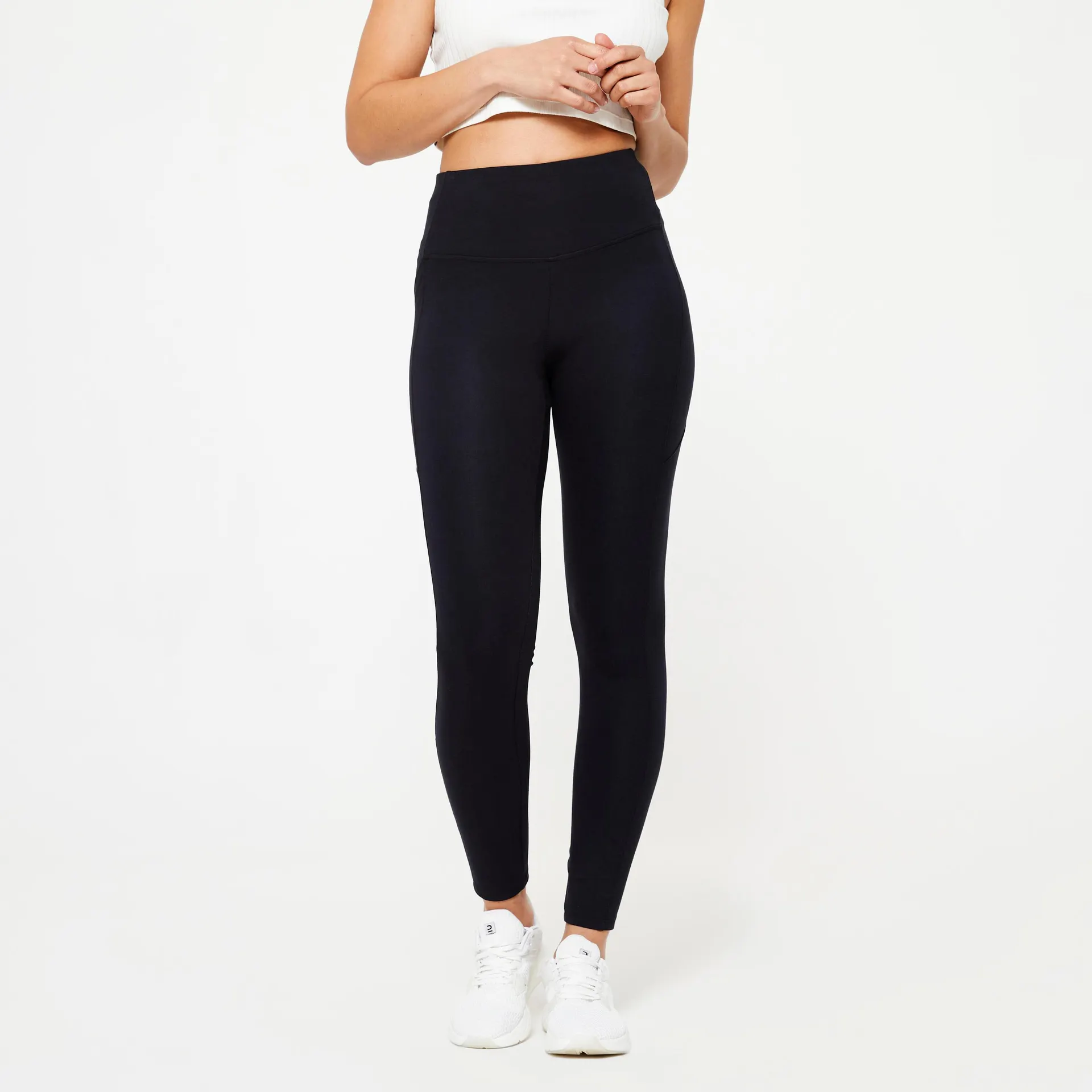 Leggings Fitness Mujer Negro Talle Alto