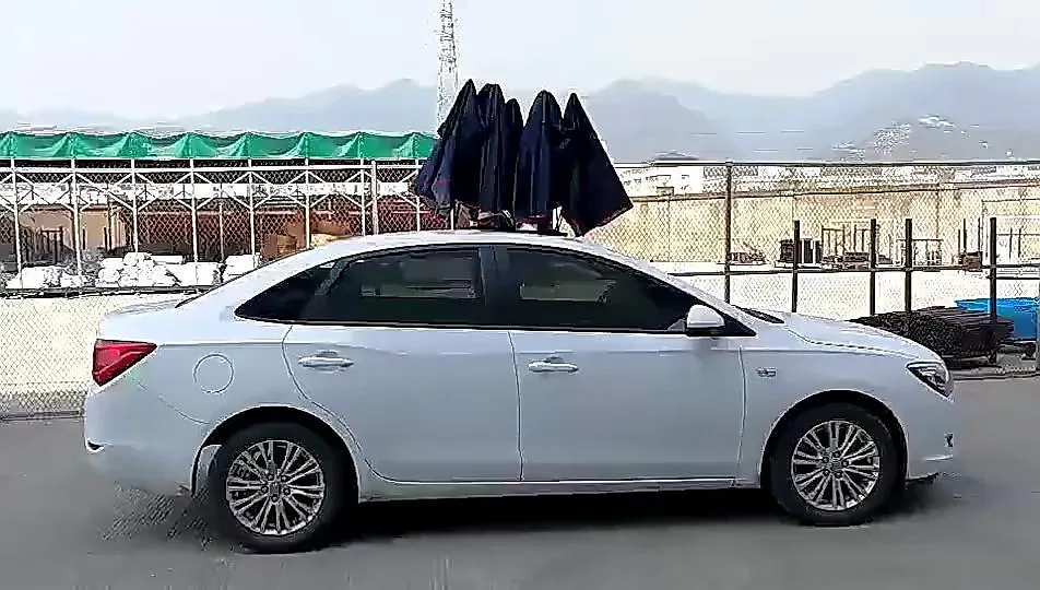 1 pc Paraguas Coche Sombra Parabrisas Delantero Diseño de doble capa. Elástico Retráctil Para Universal Parabrisas Sol Destello Aleación de Metal Nailon 420*220/450*230 cm