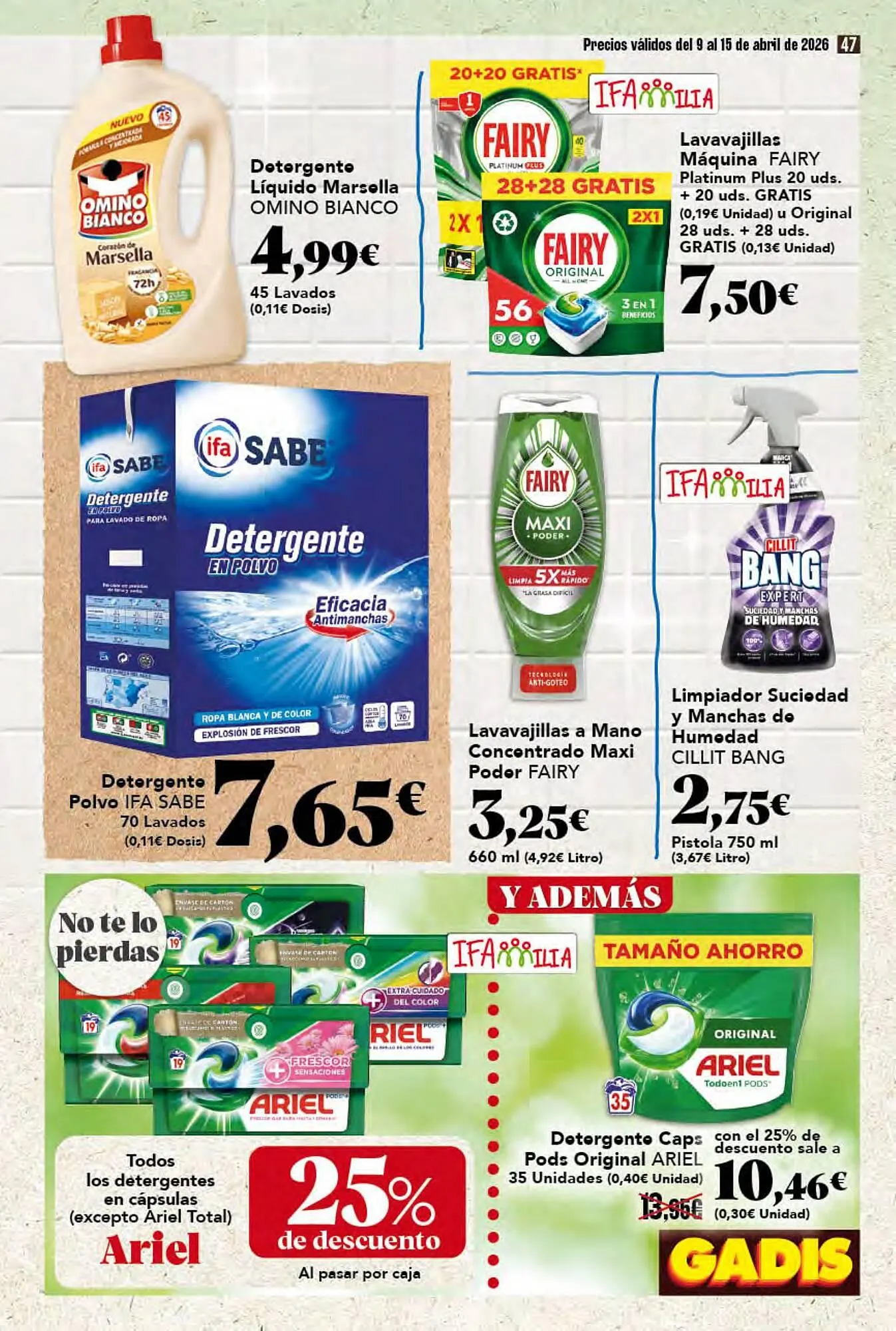 Catálogo de Folleto Gadis 9 de abril al 15 de abril 2026 - Página 47