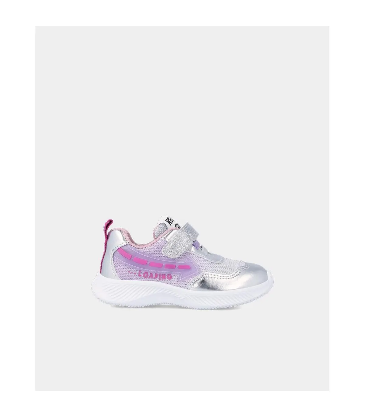 Zapatillas de luces de niños con llamativo diseño con cordones y cierre adherente