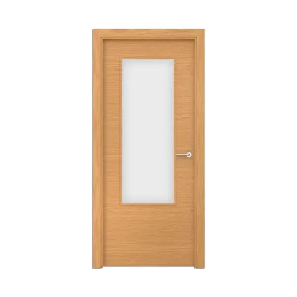 Puerta de Interior acristalada Carina roble izquierda 82,5 cm