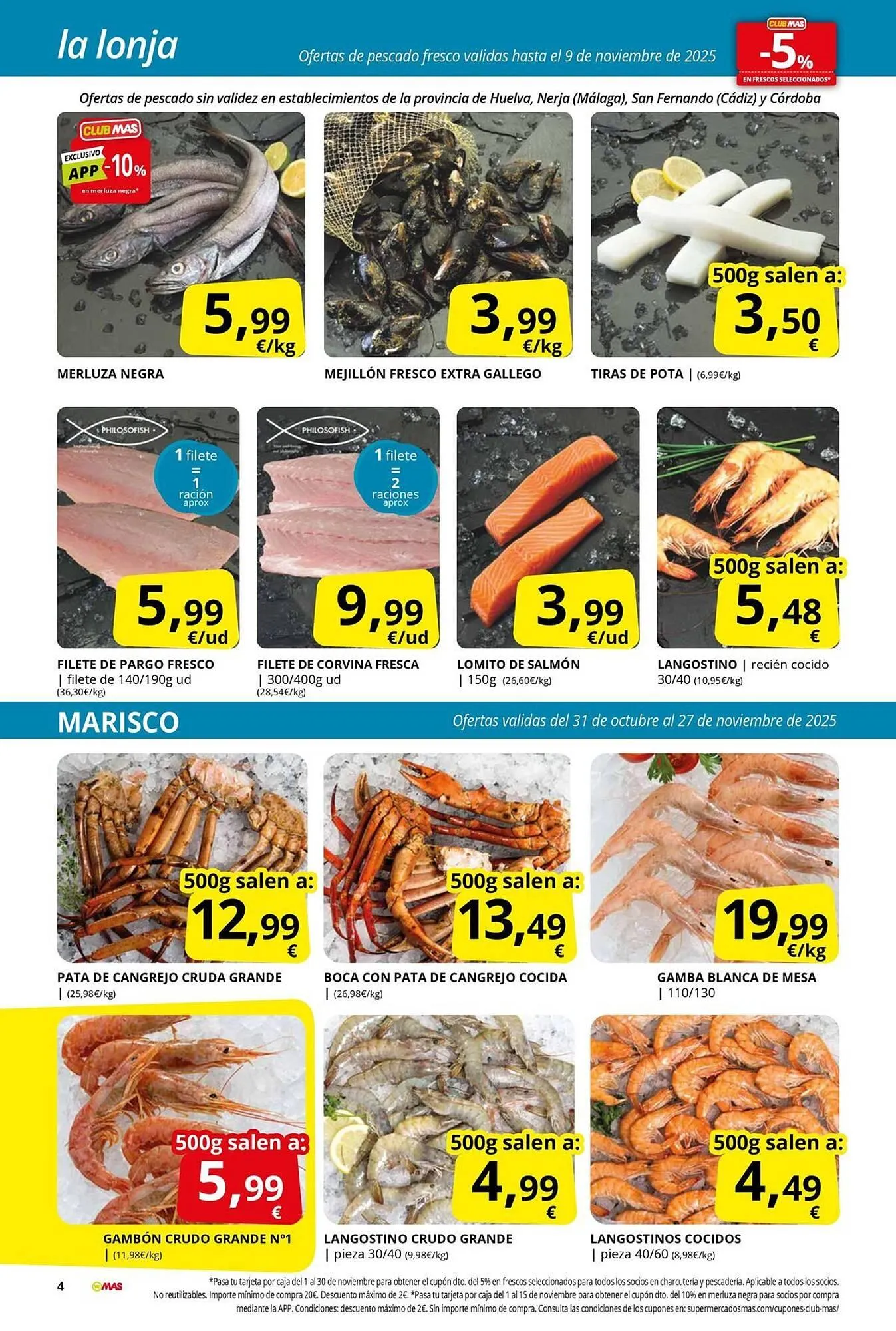 Catálogo de Folleto Supermercados MAS 31 de octubre al 30 de noviembre 2025 - Página 4