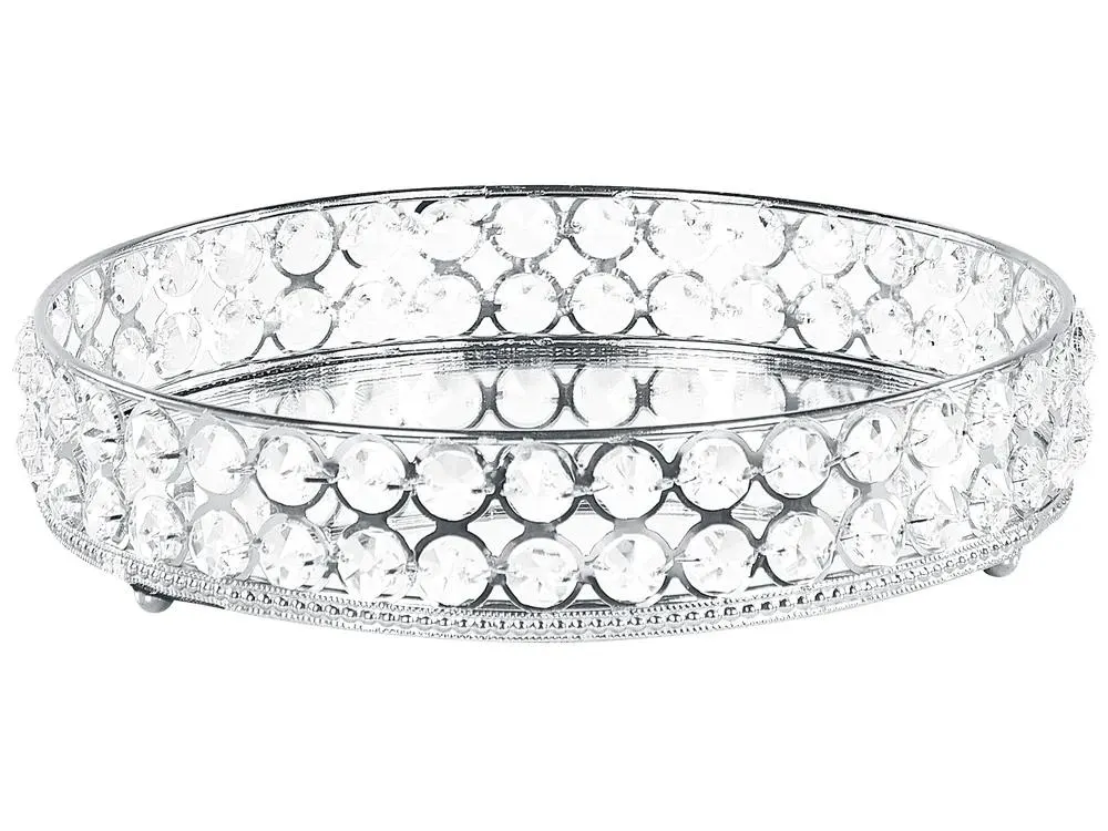 Bandeja decorativa VATAN Vidrio Plateado