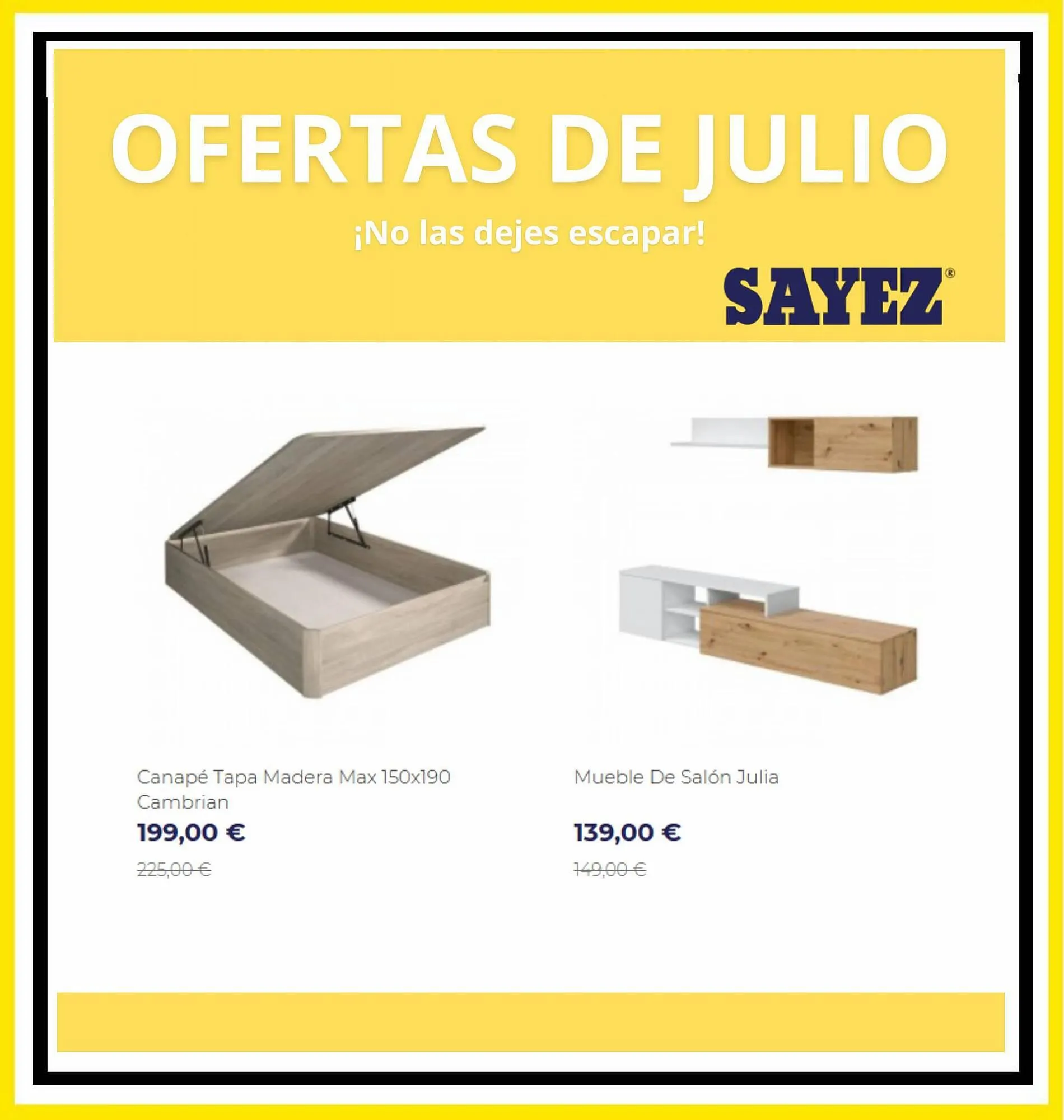 Catálogo de Folleto Muebles Sayez 9 de julio al 31 de julio 2023 - Página 5