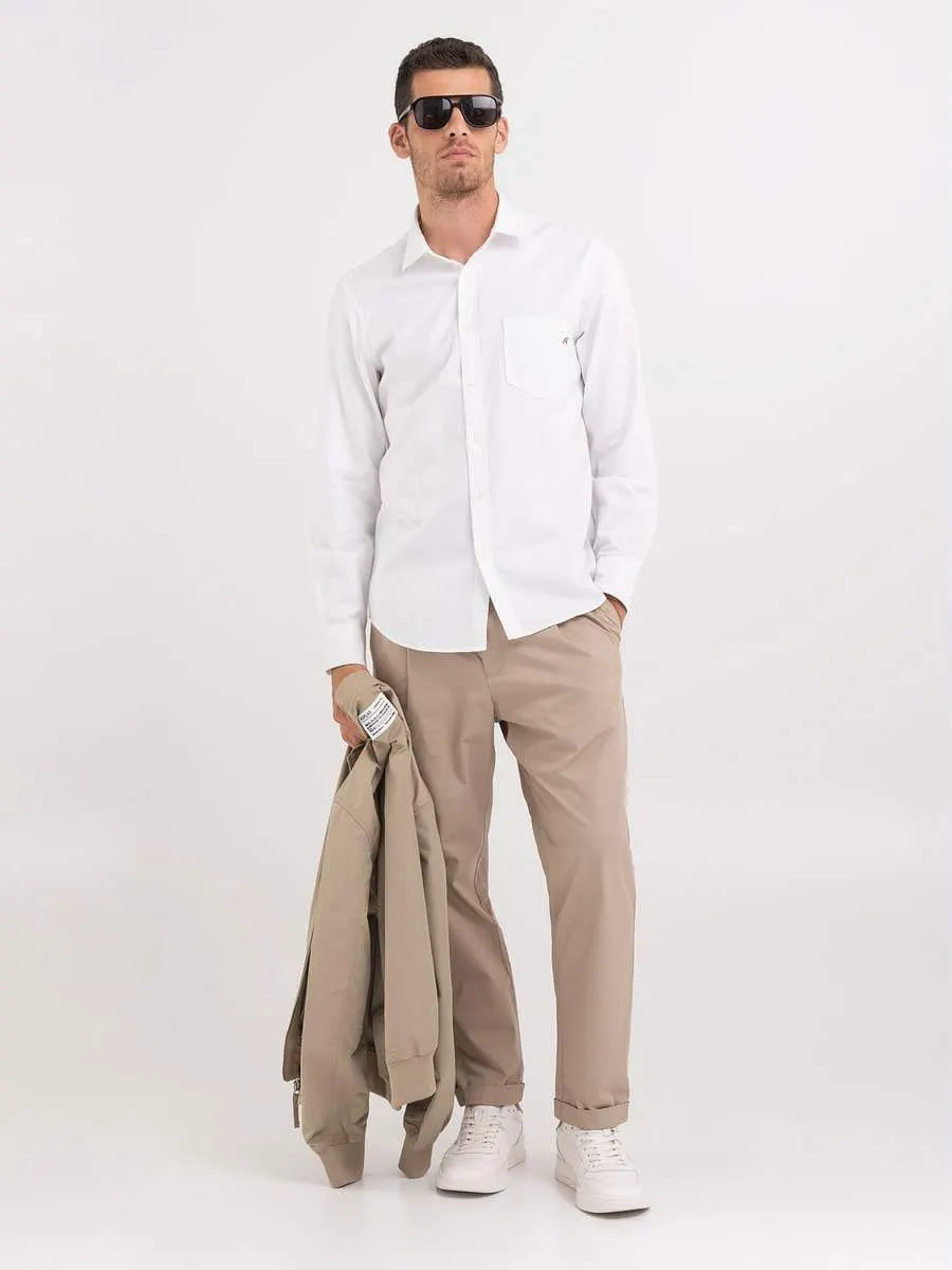 Camisa de algodón Oxford a rayas