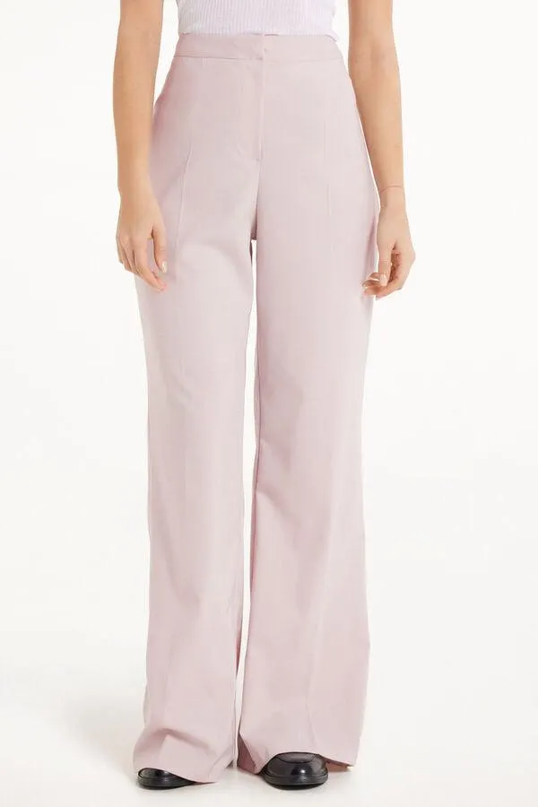 Pantalones Largos Palazzo de Tela