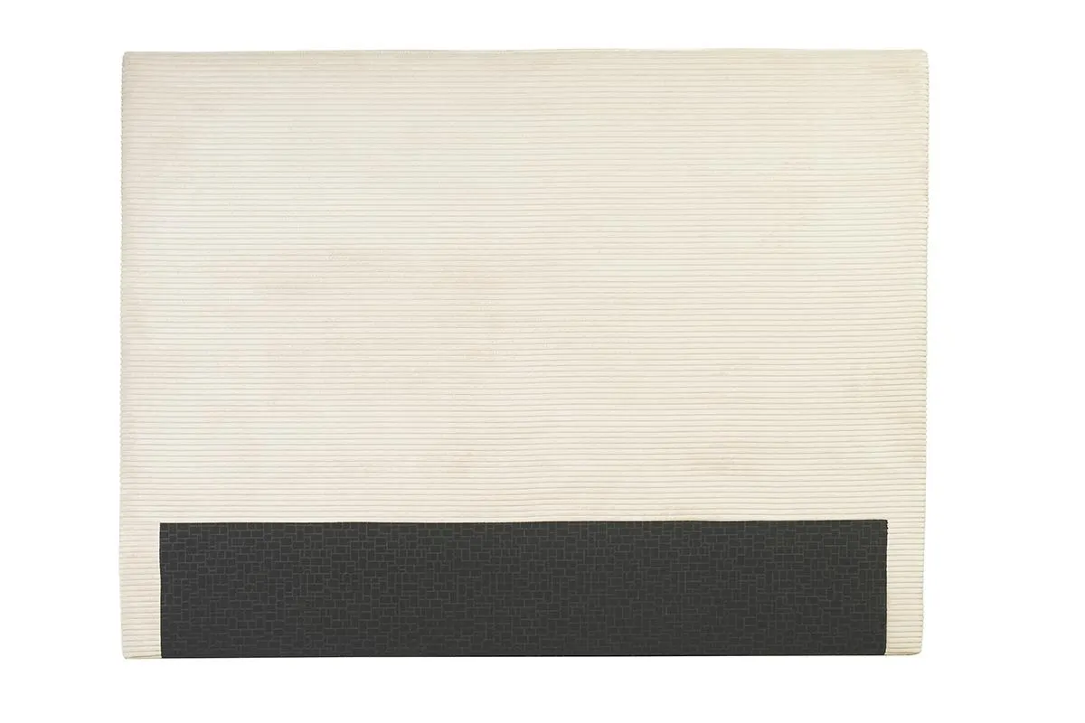 Cabecero de cama en terciopelo acanalado beige L160 cm YOLANDA