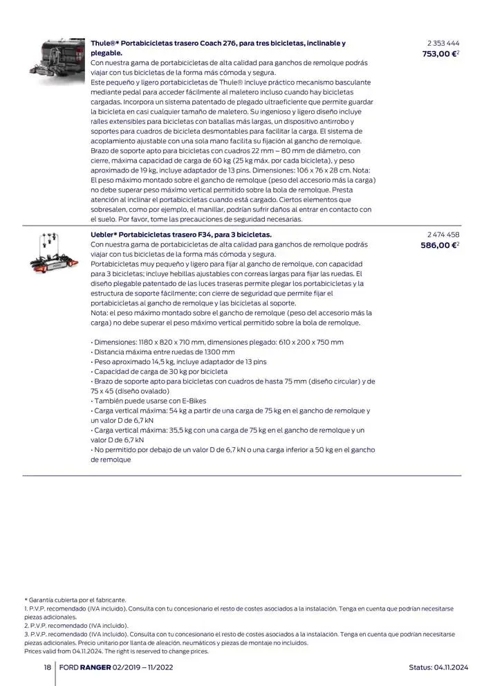 Catálogo de Ford de accesorios Ford Ranger 13 de noviembre al 13 de noviembre 2025 - Página 18