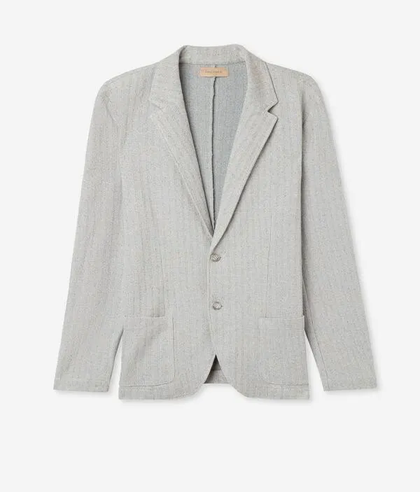 Chaqueta de punto motivo espiguilla