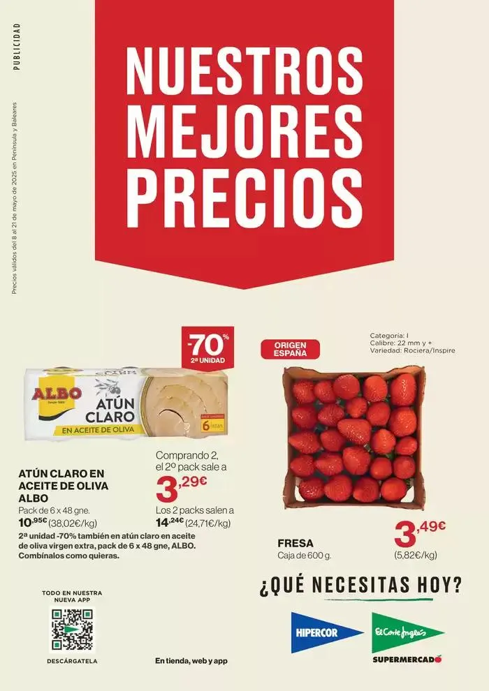 Catálogo de NUESTROS MEJORES PRECIOS 8 de mayo al 21 de mayo 2025 - Página 1
