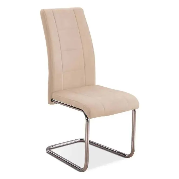 Silla con Patas Cromadas SAN TAP JARAMA. Color Beige