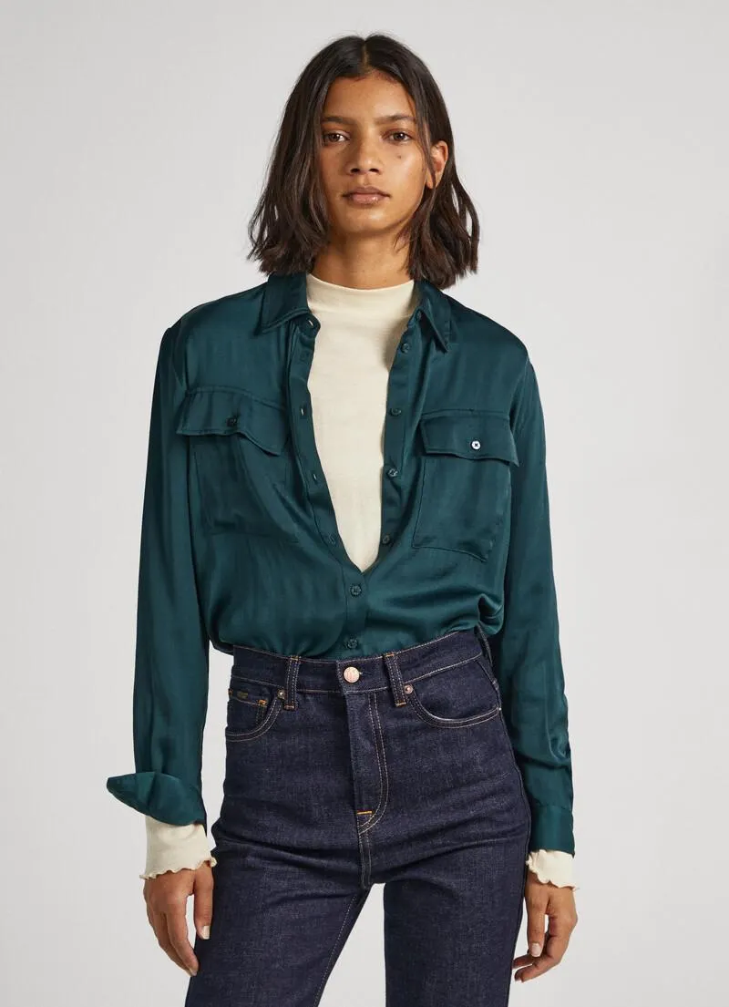 CAMISA SATÉN FIT REGULAR