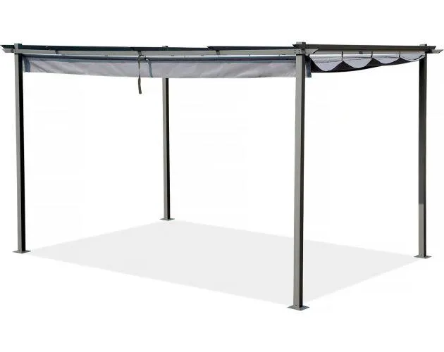 Pérgola con techo retráctil - 3 x 4 m - antracita