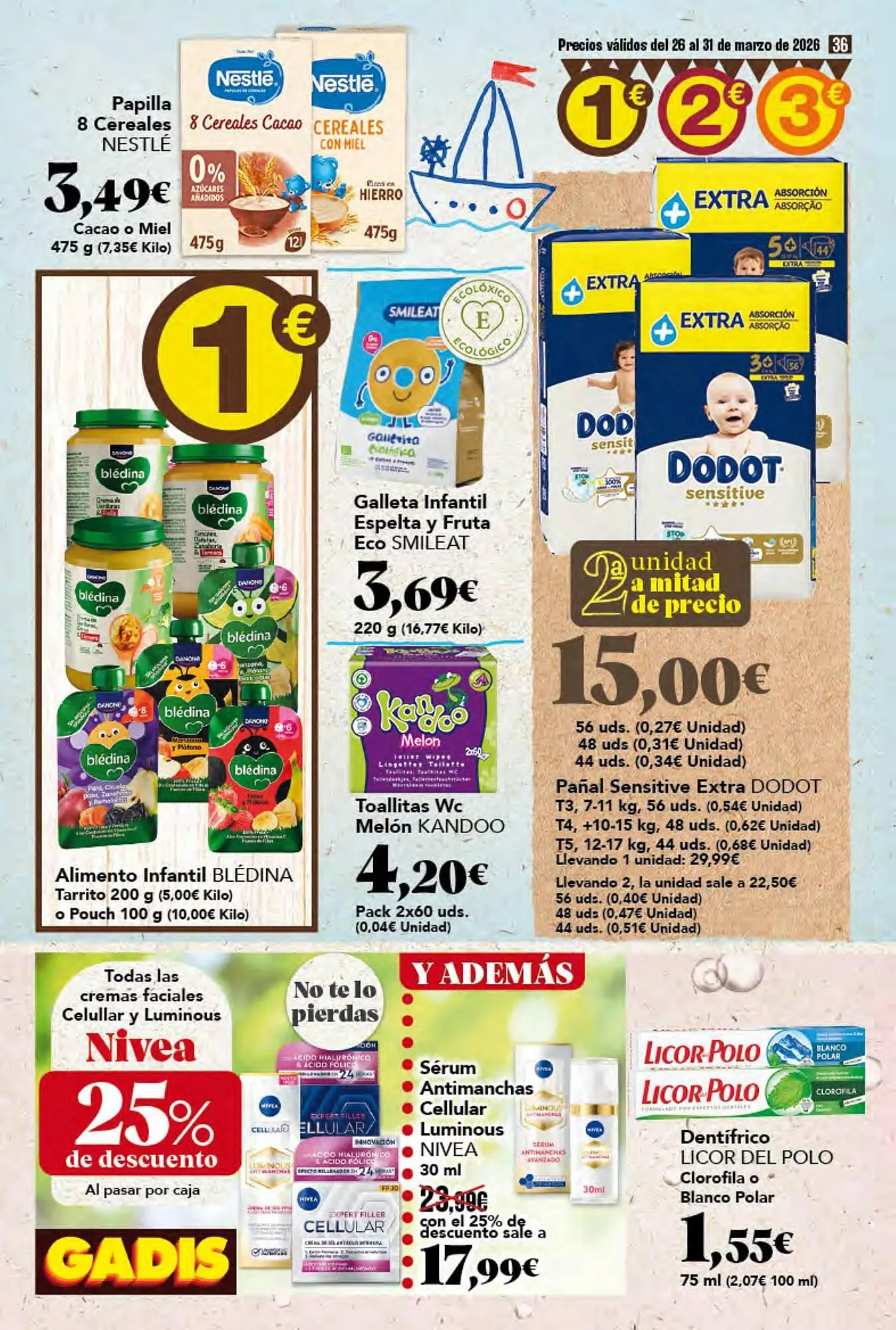 Catálogo de Folleto Gadis 26 de marzo al 31 de marzo 2026 - Página 36