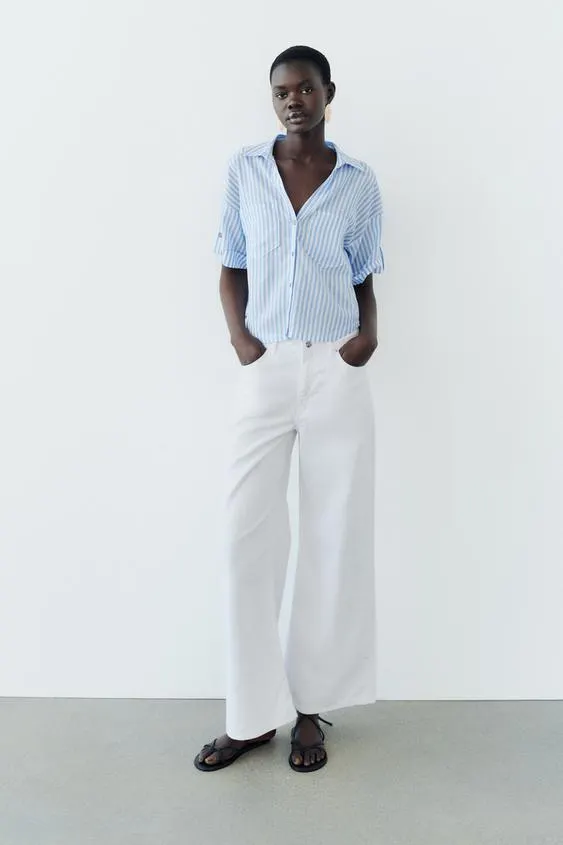 CAMISA MANGA CORTA CON LINO