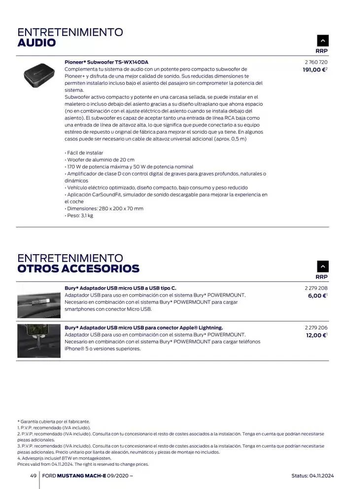 Catálogo de Ford de accesorios Ford Mustang Mach-E 13 de noviembre al 13 de noviembre 2025 - Página 49