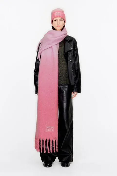 Bufanda cepillada rosa