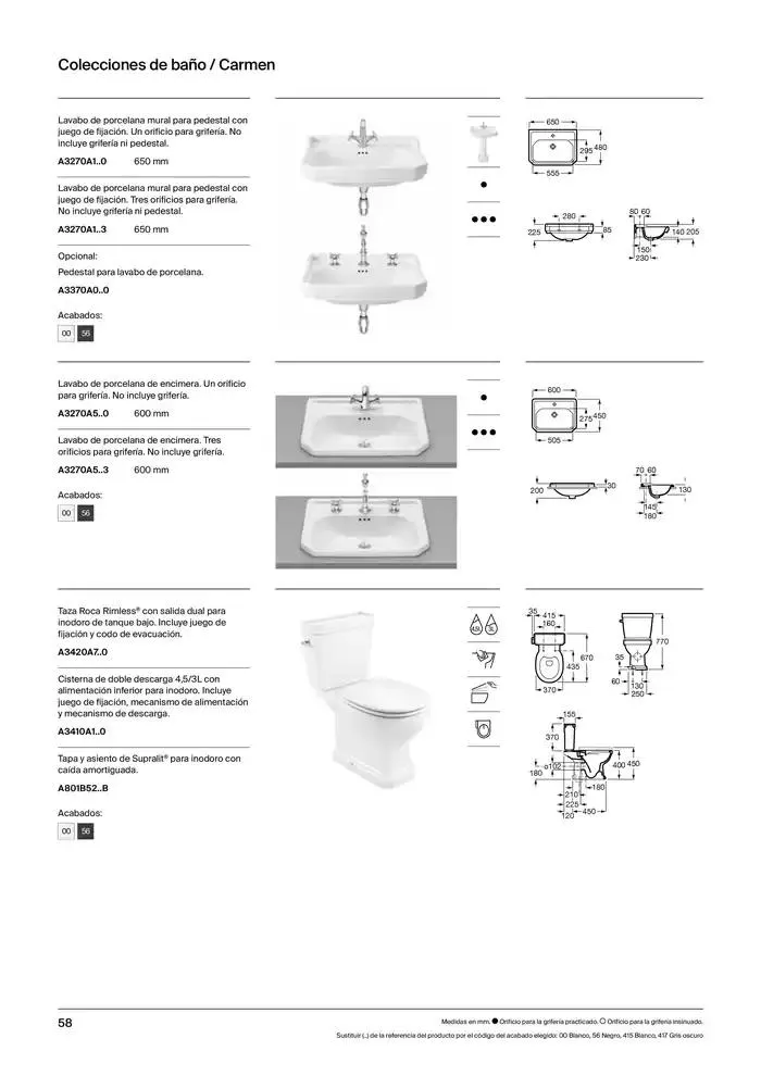 Catálogo de Colecciones de Baño, Muebles y Accesorios 9 de enero al 31 de diciembre 2025 - Página 60