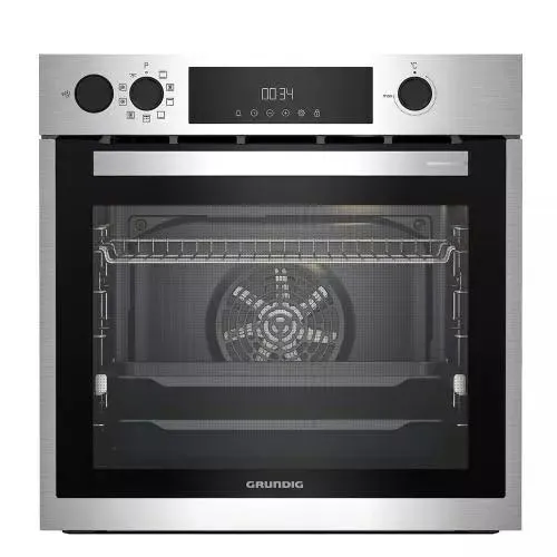 Horno Grundig GEBD11300BP A+, 72lt, 3400W, Acero Inox, Pirolítico