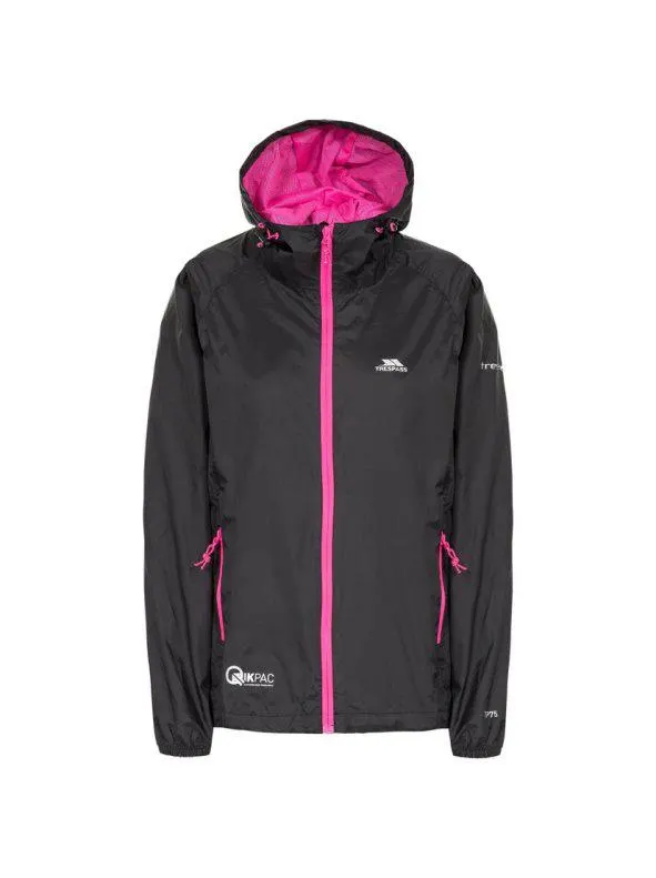 Chaqueta impermeable pleglable para mujer